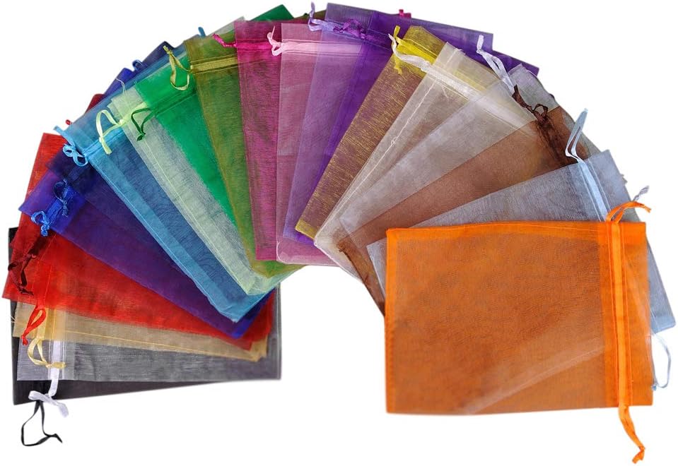 Lalago 100 Pcs Organza Wedding Favour Bags Gift Mini