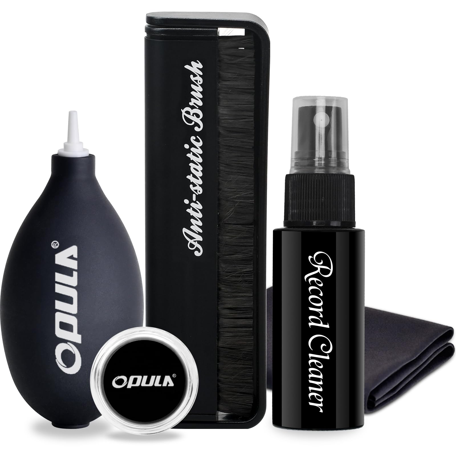 Kit De Nettoyage Pour Disques Vinyles - Stylet, Brosse Antistatique, Lingettes, Spray Et Chiffon