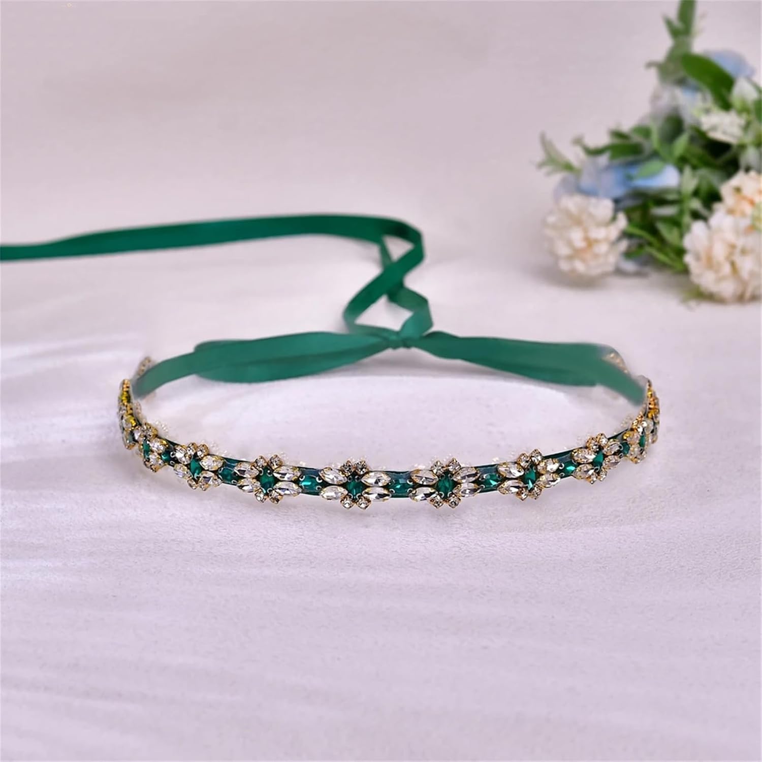 Women’S Thin Diamond Rhinestone Bridal Sash Waist Jewelry Belt For Wedding Day And Evening Party Dresses
