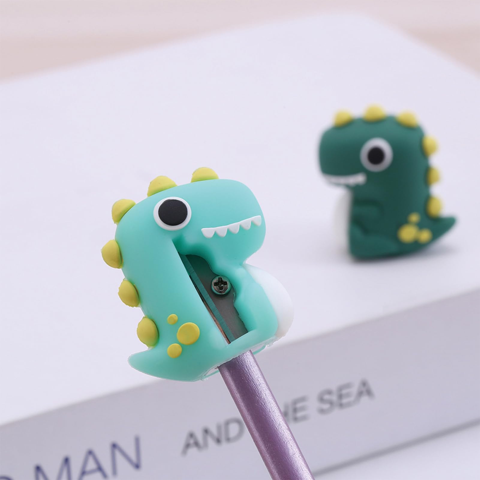 4 Temperamatite Manuali A Forma Di Dinosauro, Simpatici, In PVC E Acciaio, Per Bambini, Scuola E Ufficio