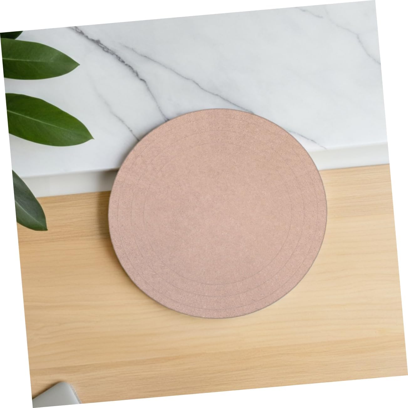 NUOBESTY 4pcs Professional Round Ceramic Bats for Clay Throwing for Sculpting Finishing Lightweight Smooth Finish Khaki