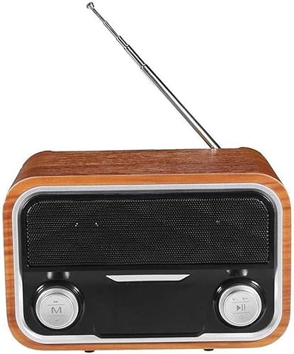 Miniatura 3 de LMMDDP Mini Stereo Vintage Retro Style AMFM Radio with Aux-in -Handmade Wooden Exterior