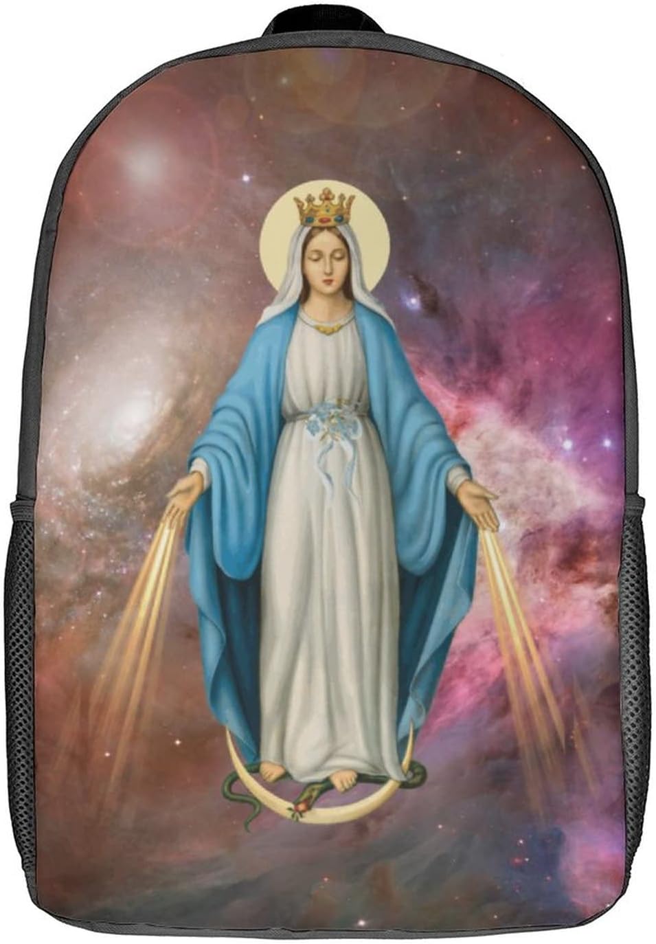 Virgin Mary Our Lady of Guadalupe Mother of God Religious Backpacks Unisex Laptop Cute Backpack Bookbags for Teens Travel Cycling (17 inch)