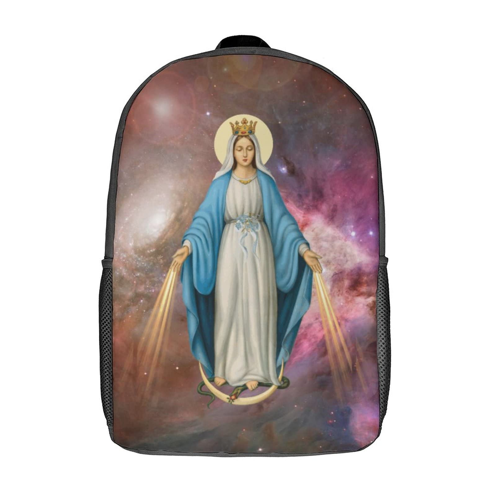 Virgin Mary Our Lady of Guadalupe Mother of God Religious Backpacks Unisex Laptop Cute Backpack Bookbags for Teens Travel Cycling (17 inch)