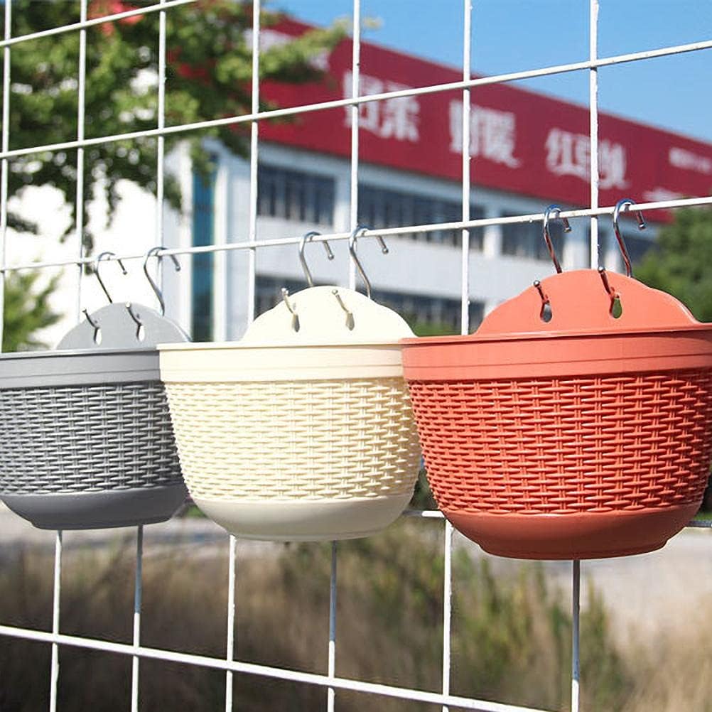 Rattan Flower Pot Wall Hanging Plant Pot Storage Basket for Indoor Outdoor Decor