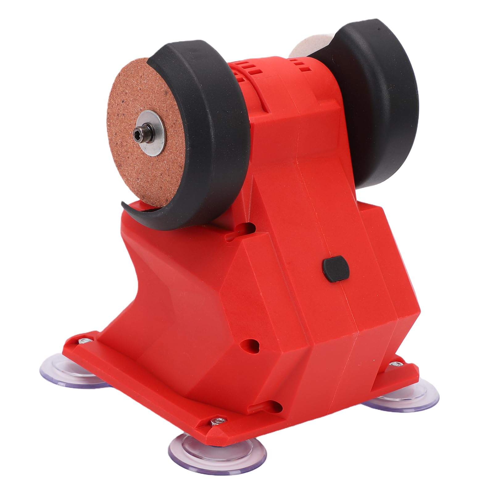 Eujgoov Mini Amoladora de Banco con Motor de Cobre de Imán Permanente, Ruedas de Corindón Grueso y Fino, Cubierta Protectora de Metal de 3 Mm para Pulidora de Batería de 18 V, Afilado