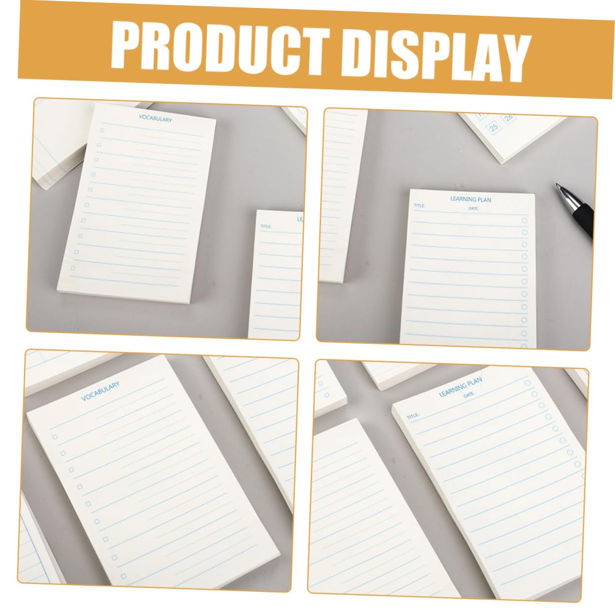 Artibetter 3 Pièces 12 bloc-notes livre de mots enfants indice bloc-notes de poche plaine blocs-notes multi-usages cahier étudiant Petit carnet Mémo petites notes de service Papier