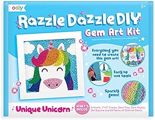 Ooly, Razzle Dazzle DIY Gem Art Kit for Kids, School, Art Projects, Diamond Painting, Rhinestone Craft Mosaic - Unique Uni...