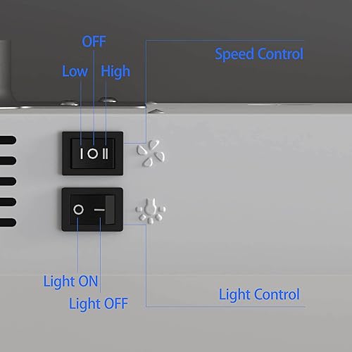 Miniatura 3 de SNDOAS Campana extractora de 30 pulgadas debajo del gabinete, campana de cocina convertible sin conductosconductos, campana de ventilación de acero