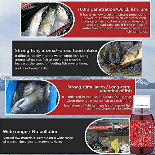 Hejabi Red Worm Liquid Bait, 100Ml Red Worm Liquid Scent Fish Attractants For Baits, Safe Super Effective Fish Bait Attractant Enhancer For Salt Water Water Trout,Cod,Carp (1Pcs) #TOP4