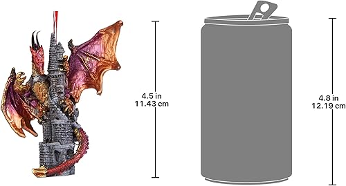 Miniatura 116 de Design Toscano Frost The Gothic Dragon - Adorno navideño para decoración navideña, 3 pulgadas de ancho, 3 pulgadas de profundidad, 5 pulgadas