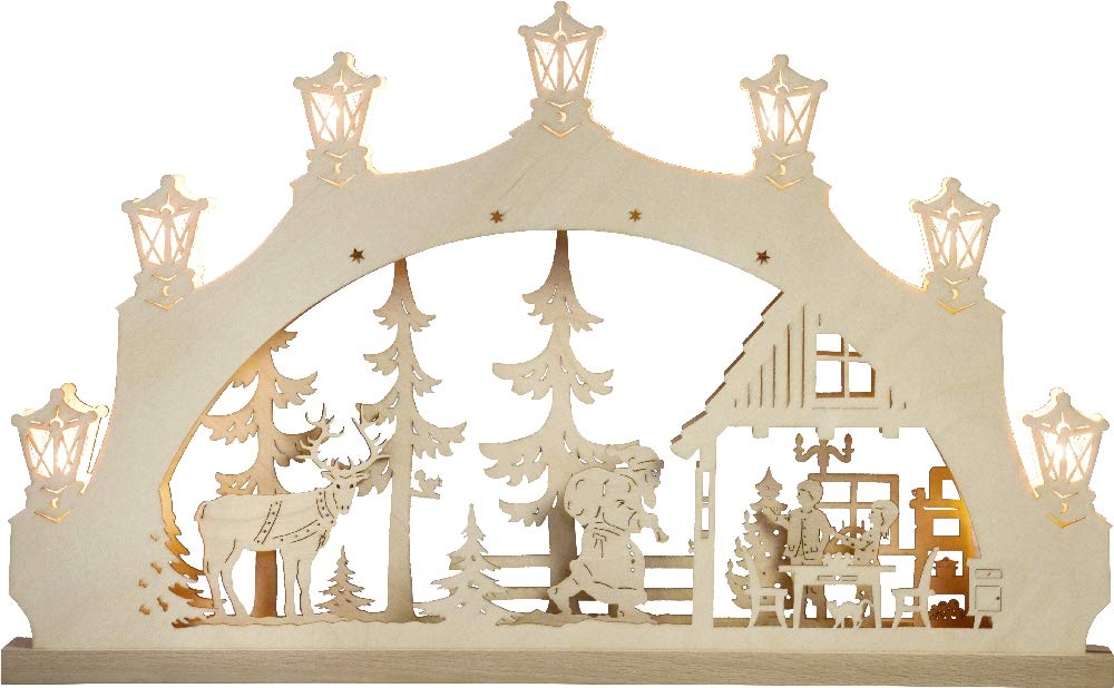 Arche lumineuse LED pour fenêtre qui ravive la magie d'une soirée de Noël