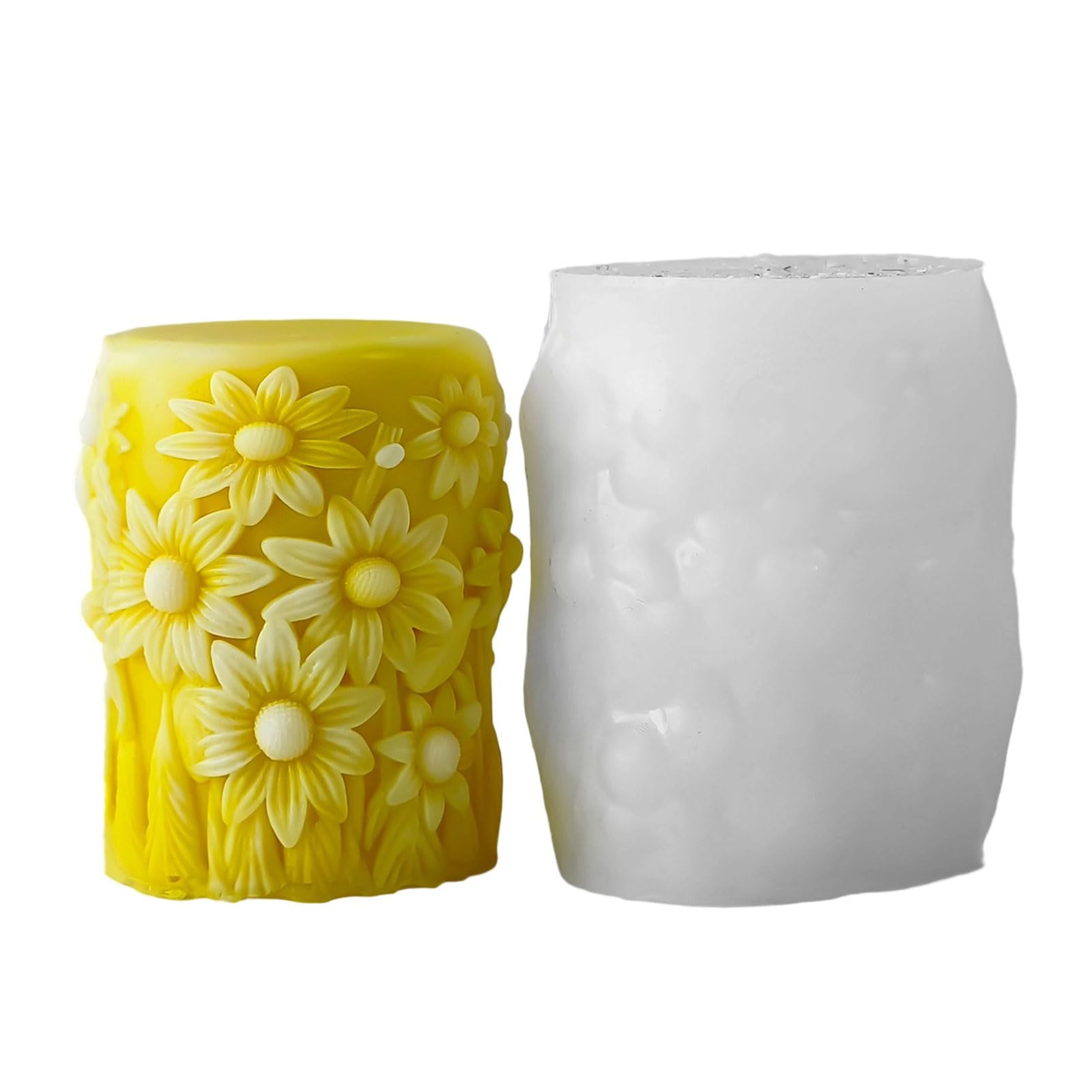 Xjdzineq Silicone Flowers Pillar Molds Ornament Epoxy Resin Plasters for Making Flowers Pillar
