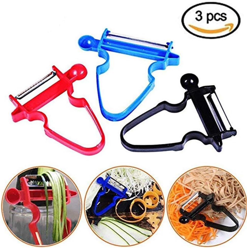 Vegetable and Fruit Triple Peeler Set Shredder Shredded Multi-peeler Kitchen Tool