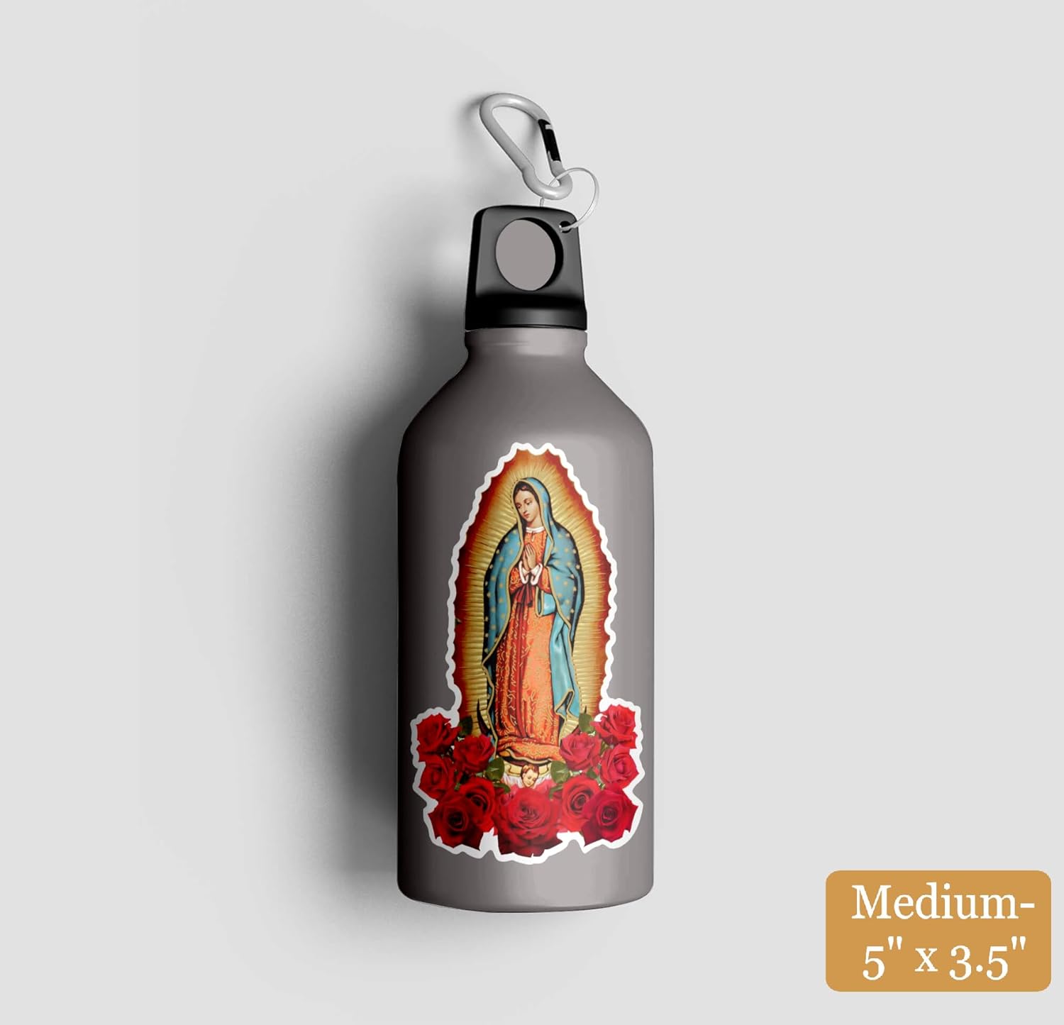 Saint Virgin Mary Sticker – Our Lady of Guadalupe Vinyl Decal with Rose, Catholic Religious Stickers for Car, Laptop, Prayer & Bumper (3" H) - Image 7