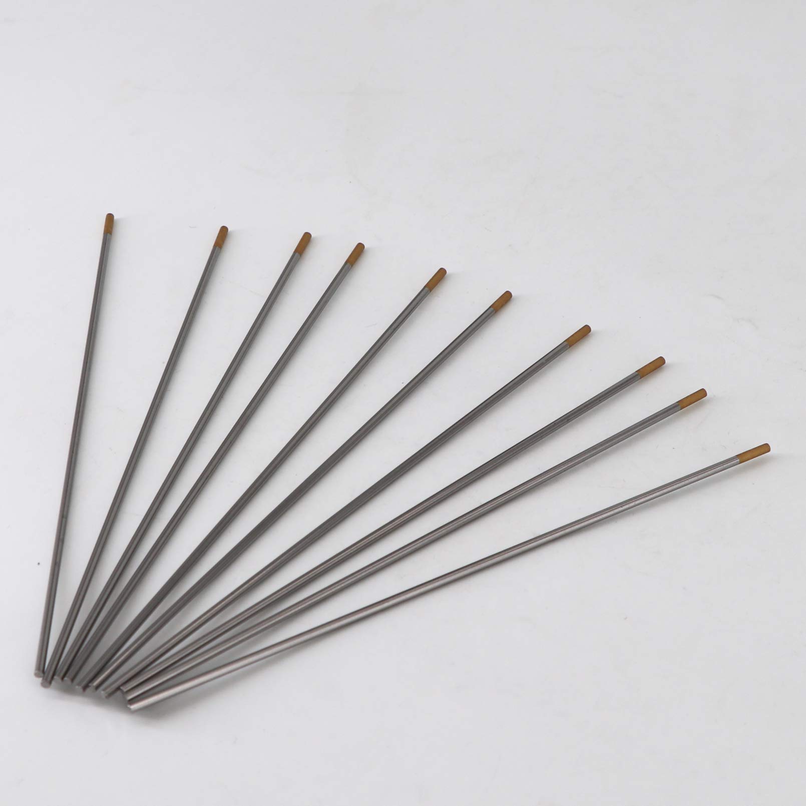 10 Stück Wolfram Elektroede Nadel WIG Schweißen Tungsten Electrodes WL-15 Ø2,4 x 175mm 1.5% lanthanated ANSI/AWS A5.12-98 ISO 6848