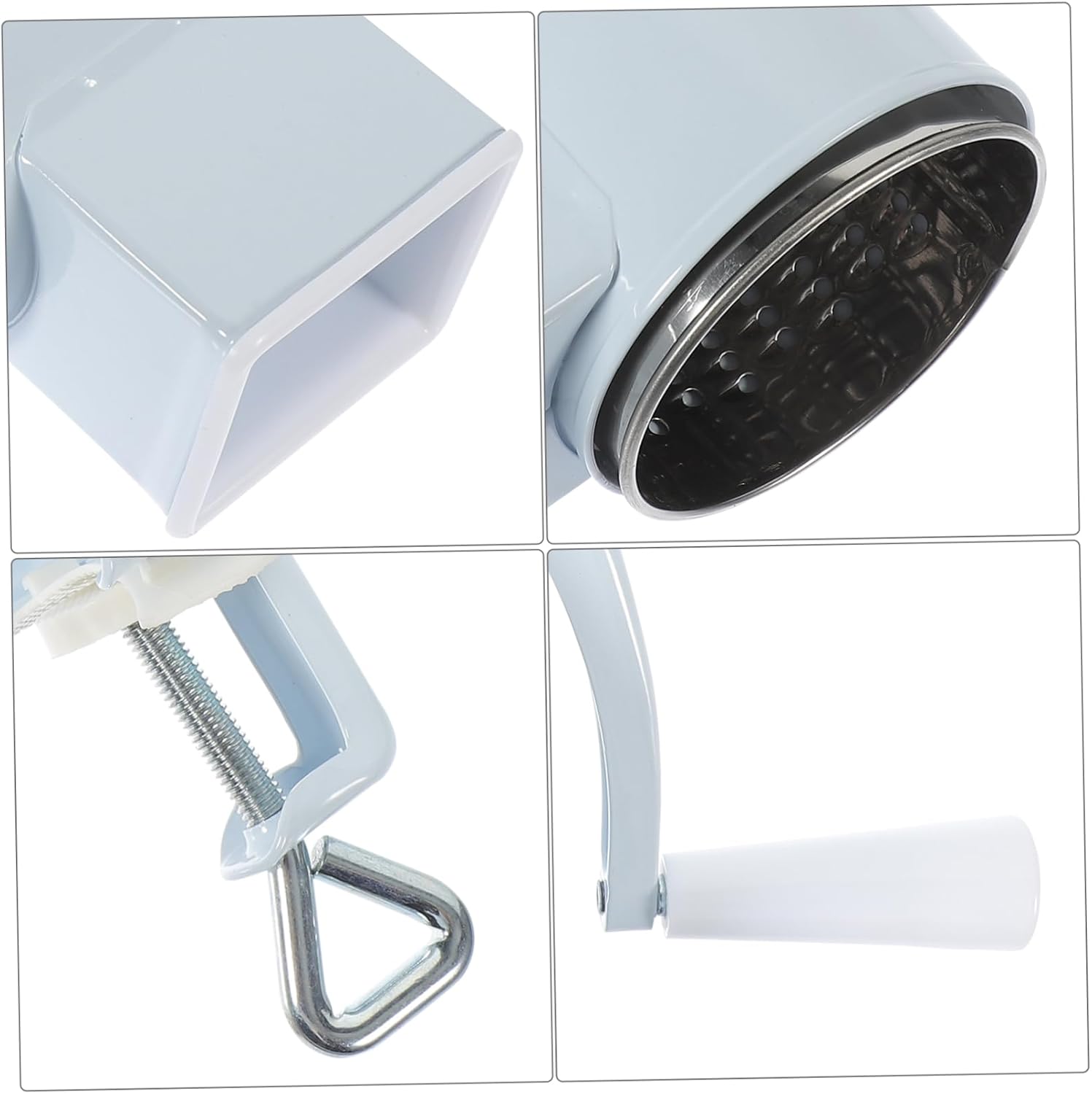 Handheld Cheese Grater Hand Crank Sturdy Metal Nut Grinder for Home Restaurant
