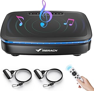 MERACH Vibration Plate Exercise Machine, Vibration Plate for Lymphatic Drainage, Vibrating Plate Exercise Machine for Women Men, Workout Equipment for Home