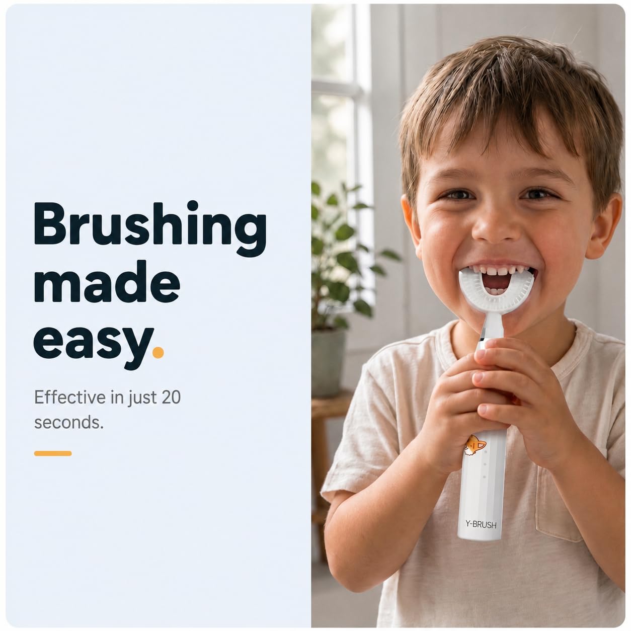 Spazzolino elettrico sonico Y-Brush Bambino KidsBrush - 2 mesi di autonomia