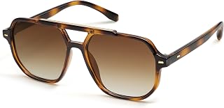 SOJOS SJ2283 Retro Aviator Polarized Sunglasses Men Women Vintage 70s Square Frames UV400 Lenses