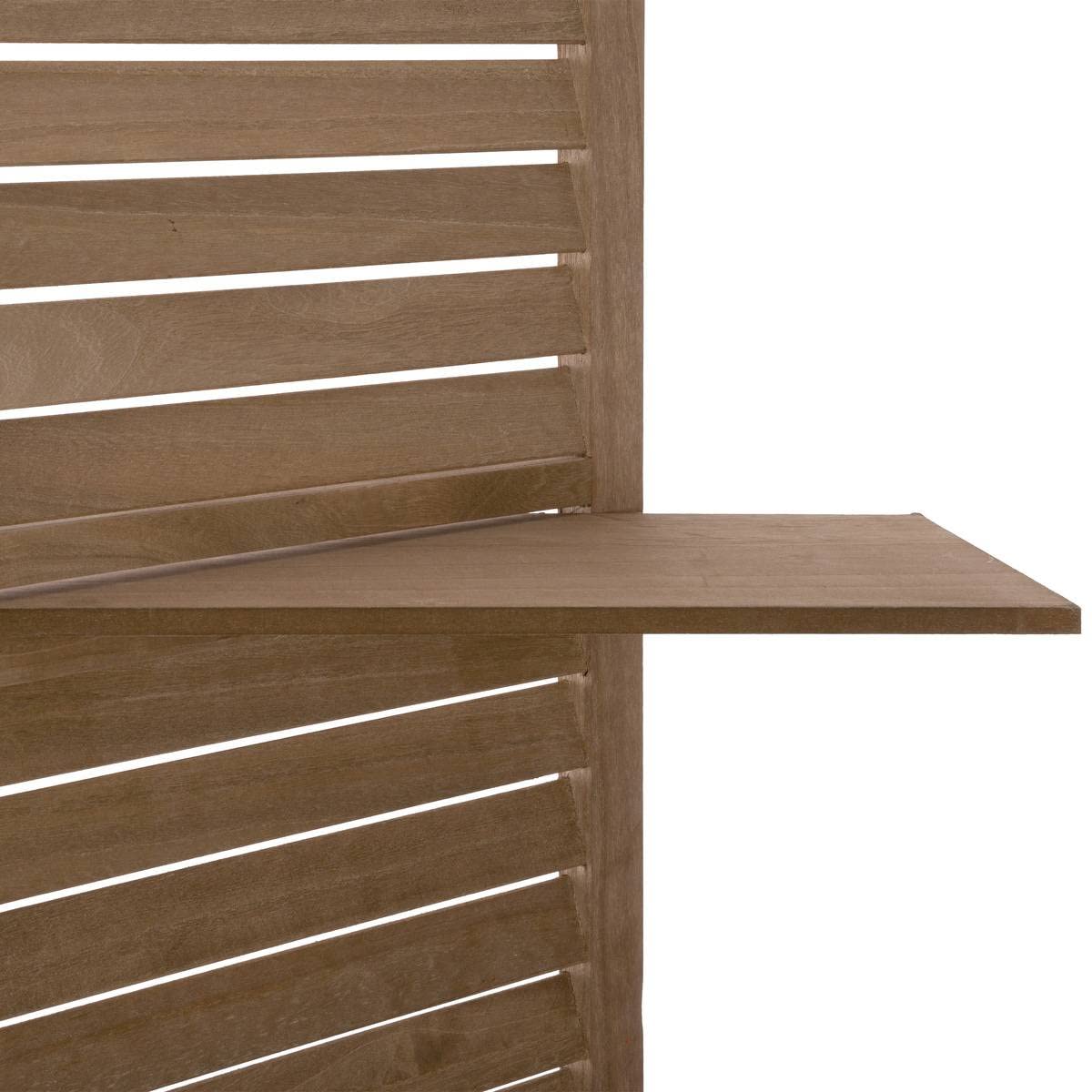 Paravent Original avec 3 Étagères Bois Naturel H 170 cm - Atmosphera
