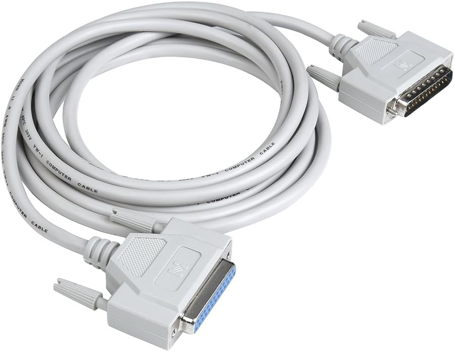 WESAPPINC 8.9 Feet DB25 25 Pin Male to Female Serial Parallel Printer Extension Cable 2.7M (8.90Feet(2.7M))