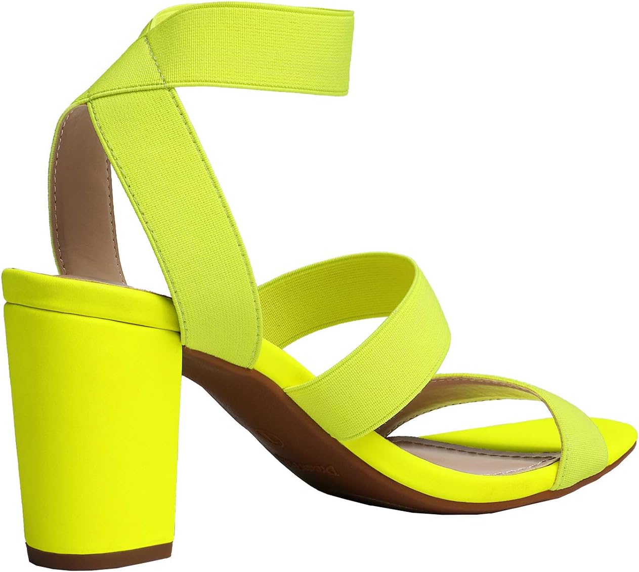 DREAM PAIRS Women's Open Toe High Chunky Elastic Strap Dress Heel Sandals - Image 3