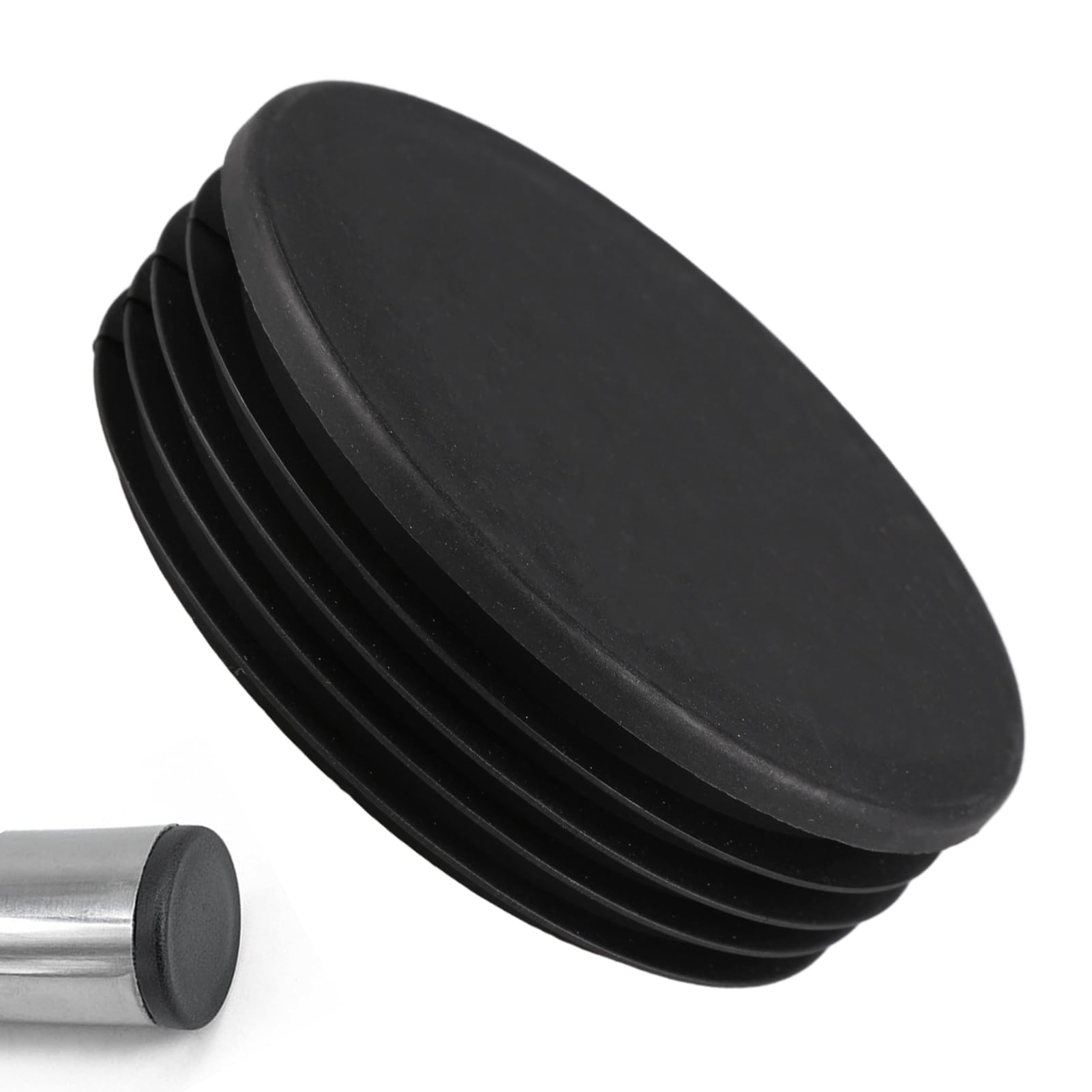 110MM 4" Blanking Cap Soil Waste Pipe Cap Tubing Plug Post End Caps for Underground Drain End Pipe Tubing Chair Cover Fence Furniture Railing Round Plastic Push Fit Blanking Plug Heavy Duty Design