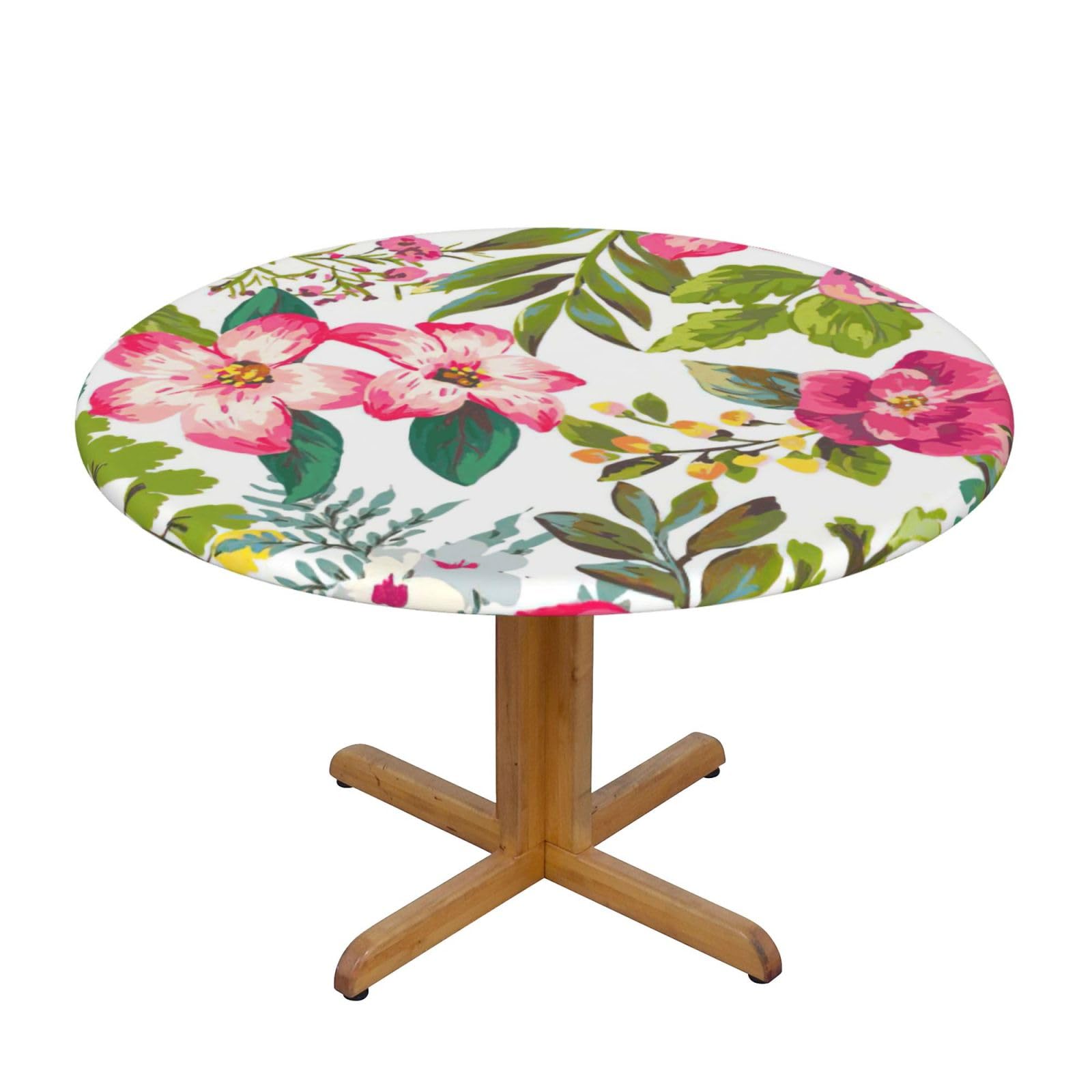 Nappe ronde fleurs d'hibiscus idéale pour décoration de table de mariage