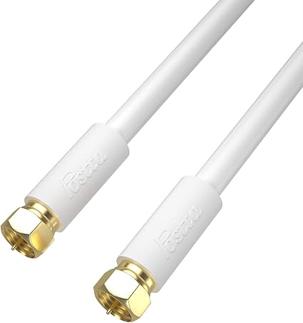 Amazon Postta アンテナケーブル 10m 同軸ケーブル ホワイト S 4c Fb 4k8k 地デジ Bs Cs Catv放送対応 金メッキプラグ F型プラグ Postta アンテナケーブル