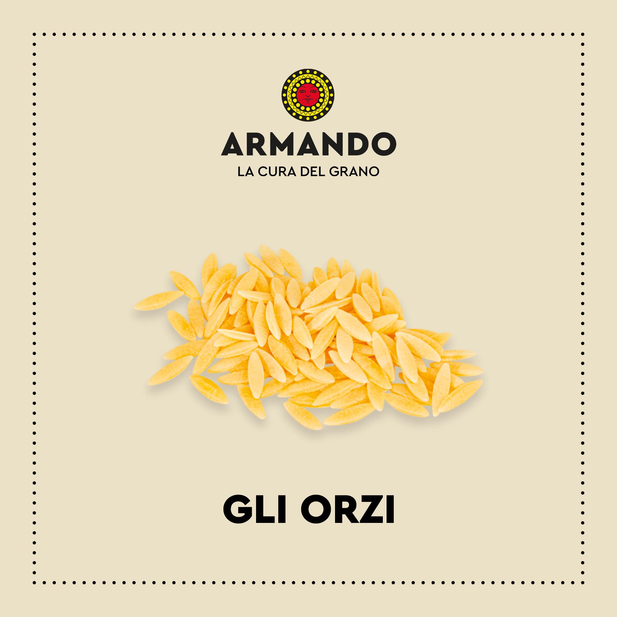 ARMANDO Gli Orzi, Pastina di Semola di Grano Duro di Filiera 100% Italiano - 20 confezioni da 400 gr
