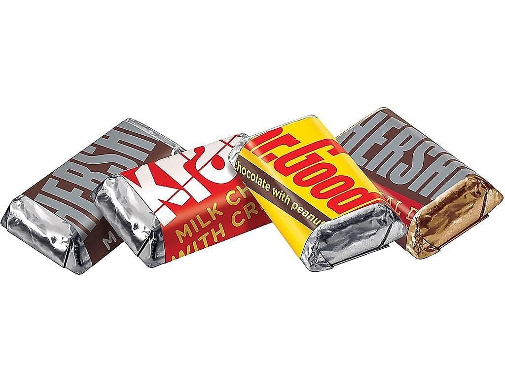 Milk Chocolate Candy Bar Miniature Assortment Gift Set – 2 lb Bulk Bag Assortment | Milk Chocolate, Dark, Krackle & Mr. Godbar Variety | Individually Wrapped Mini Candy Bars for Easter Gifts, Parties & Stocking Stuffers 2 Pounds.