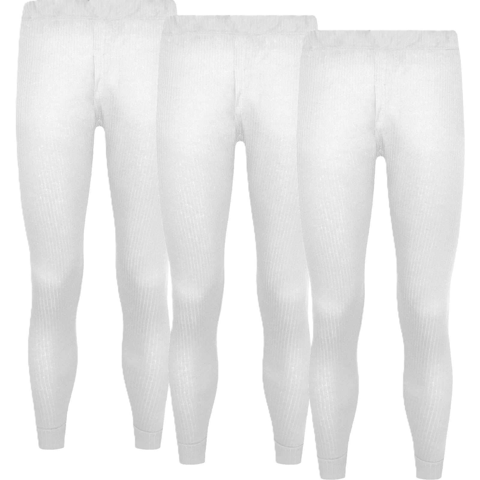 BestSale247 Lot de 3 caleçons thermiques longs pour homme - Long Johns - Sous-vêtements de ski en coton