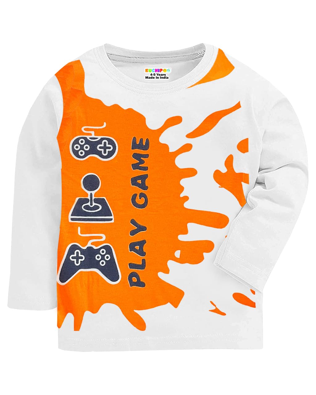 Kuchipoo Camiseta de manga larga para niño, de algodón