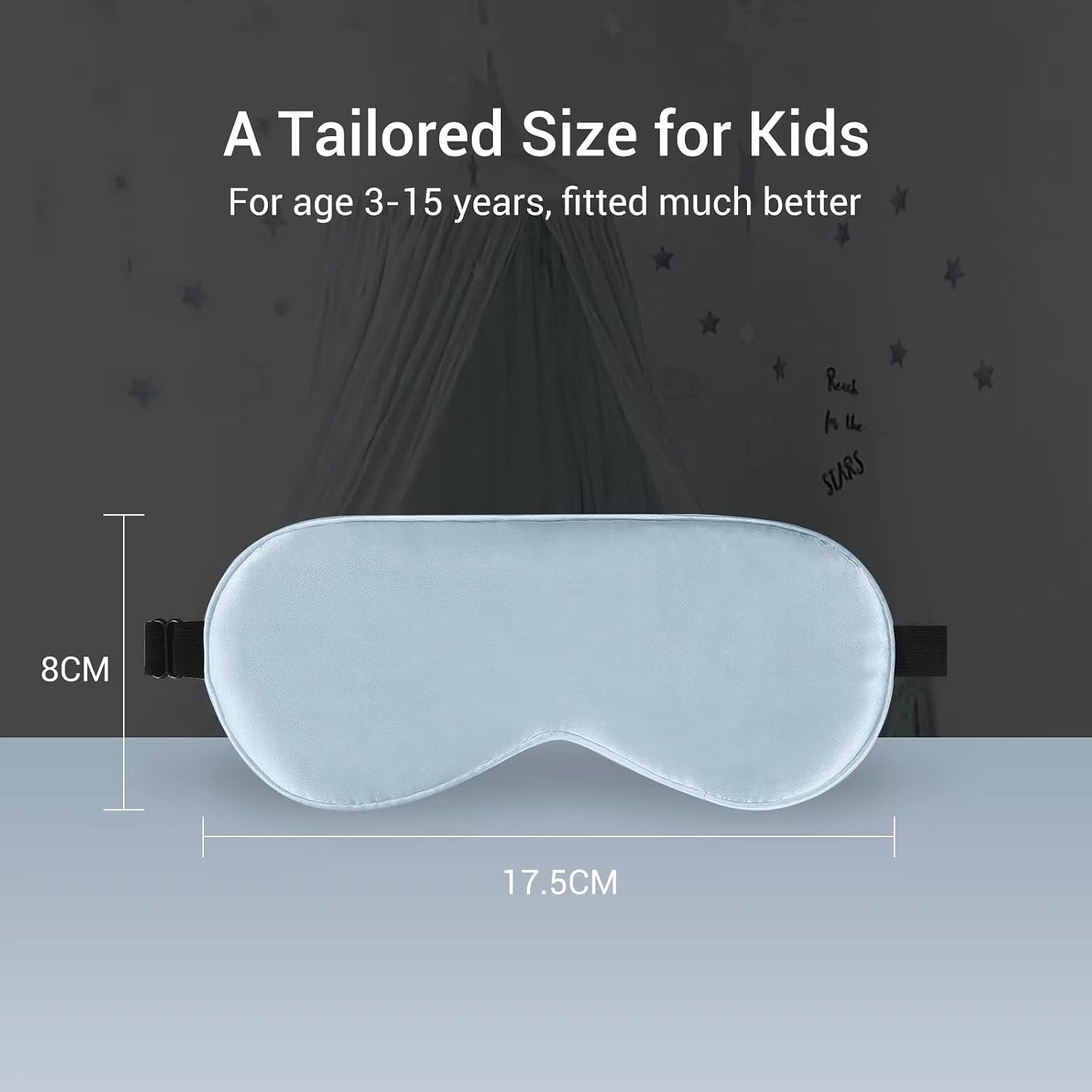 LaCourse Natural Pure Mulberry Silk Kids Eye Mask with One Travel Pouch. Soft & Comfortable Eye Mask for Sleeping Complete Blackout Kids Sleep Mask with Adjustable Strap for Boys and Girls - Image 5