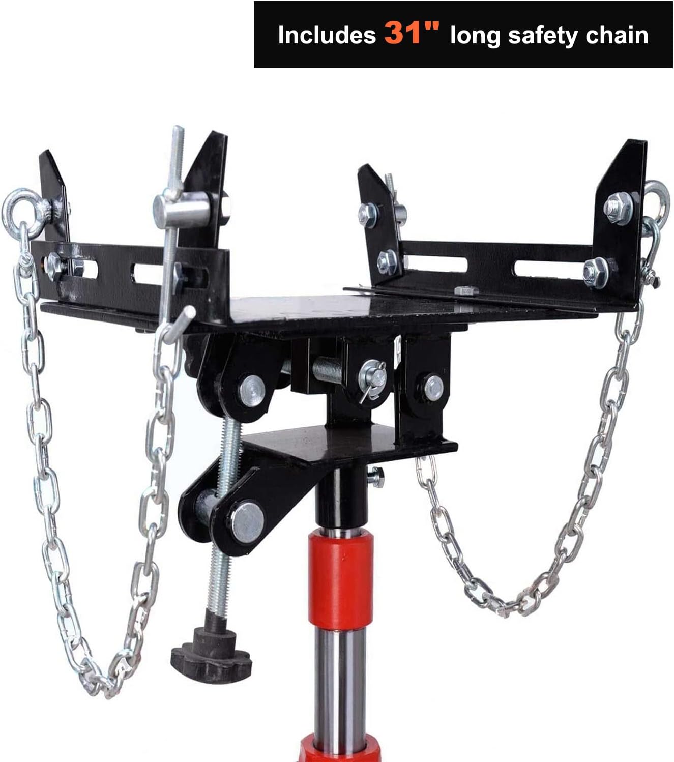 0.6T Hydraulic Transmission Jack Hydraulic Transmission Jack Car Lift 360° Swivel Wheels Lift Hoist Lifting Height 70inch with Single Pump