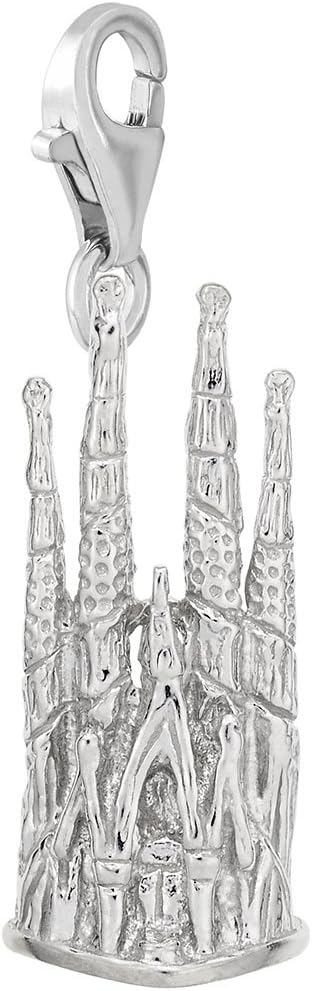 Barcelona Cathedral Charm With Lobster Claw Clasp, Charms for Bracelets and Necklaces
