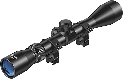 Vista 12 de CVLIFE 3-9x40 Optics R4 Retícula Crosshair Alcance con soportes de alcance Negro
