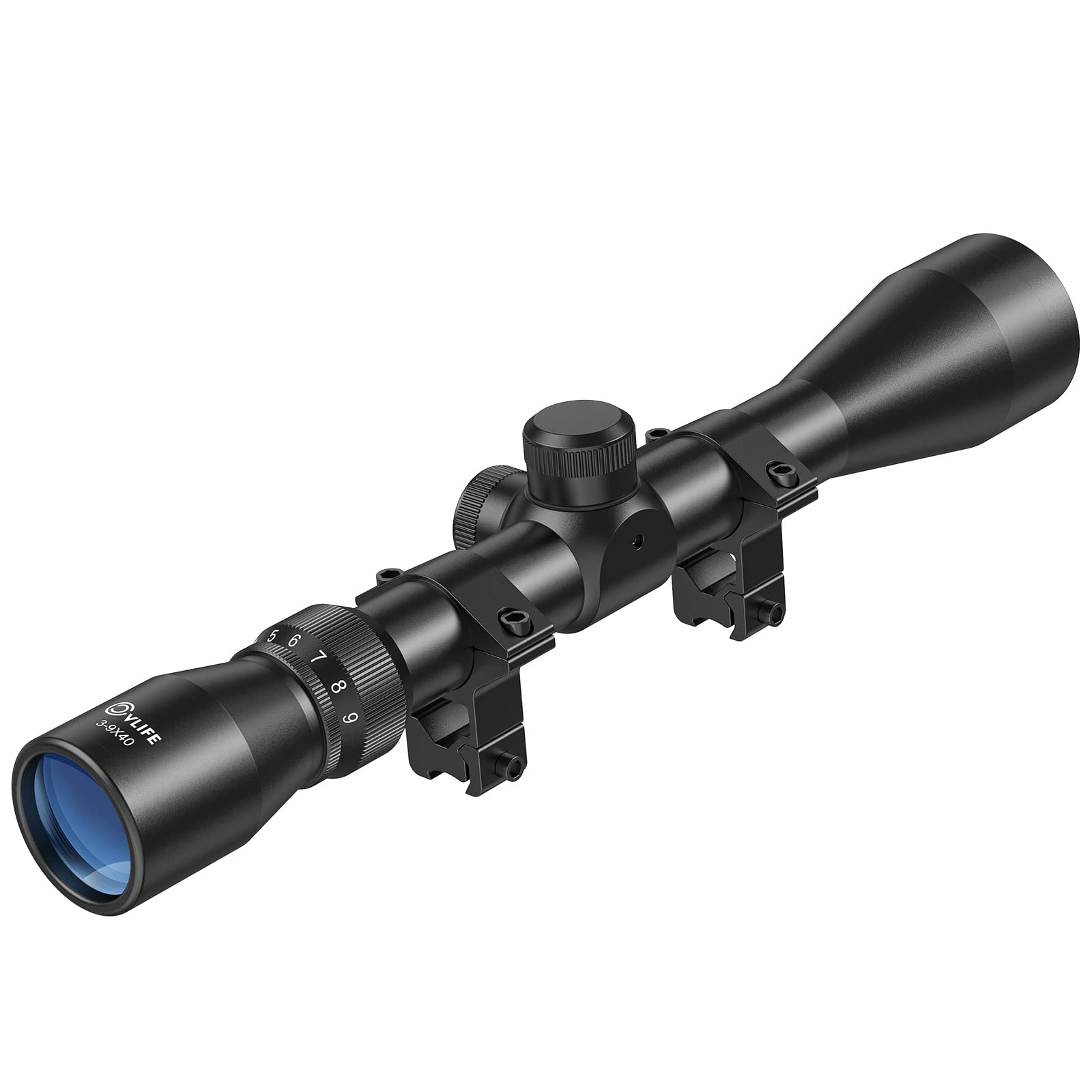 3-9x40 Optics R4 Reticle Crosshair Scope with Scope Mounts