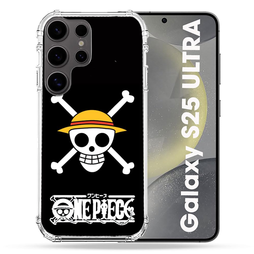 Cokitec Reinforced Case for Samsung Galaxy S25 Ultra Manga One Piece Skull Design