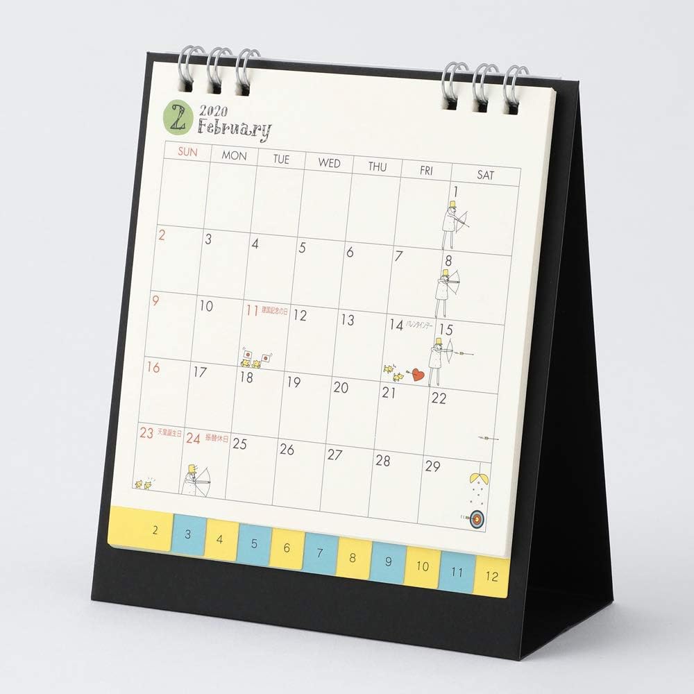 JAPANESE CALENDAR Midori 2020 Calendar Desktop S Ojisan Pattern 30013006