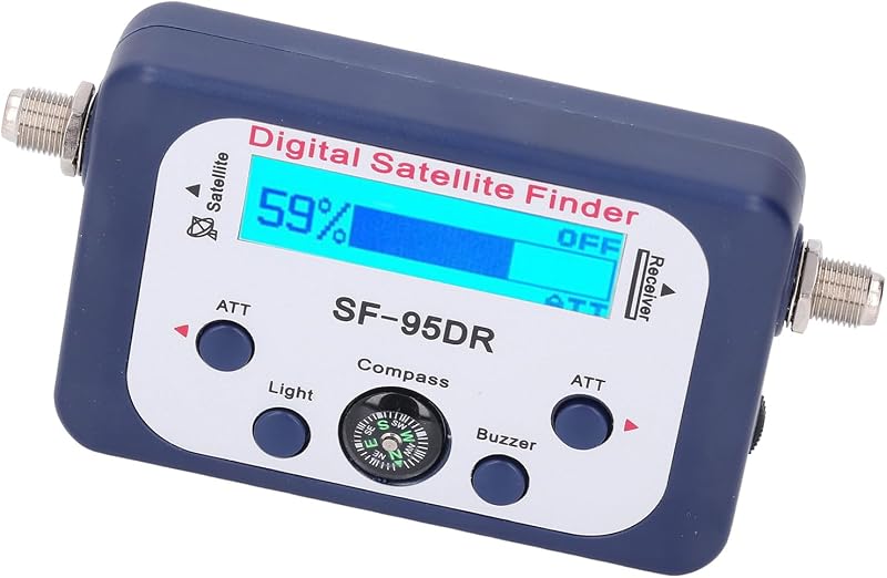 Digital Satellite Signal Finder, Portable Satellite Meter Detector Backlit LCD Display, for Astronomical Observation, Navigation and Positioning, Working