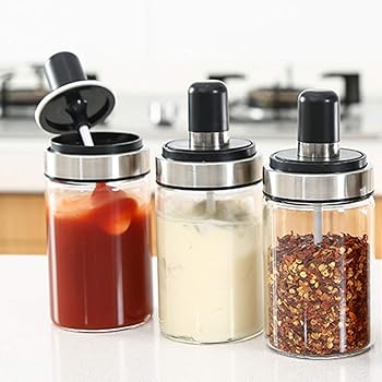 condiment jar with spoon