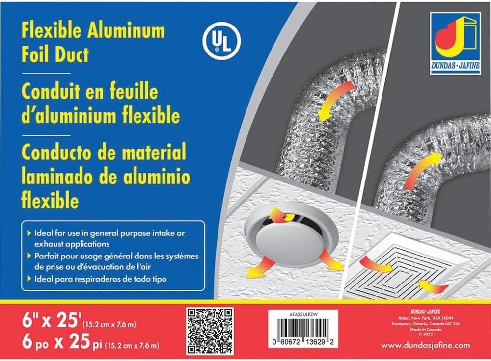 6"X25' Flex FOIL DUCTING