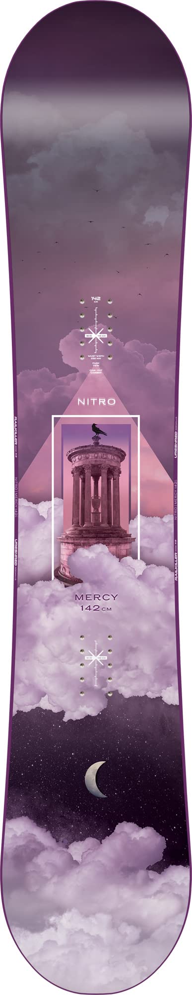 Nitro Snowboards Mercy BRD ´23 - Tavola All-Mountain da donna, doppia cam-out camber, Urban