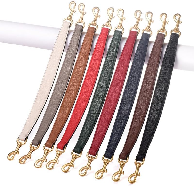 Leather Purse Strap for Shoulder Bag Purse Straps Replacement Straps for Handbags Purse Handles Gold Clasp Green