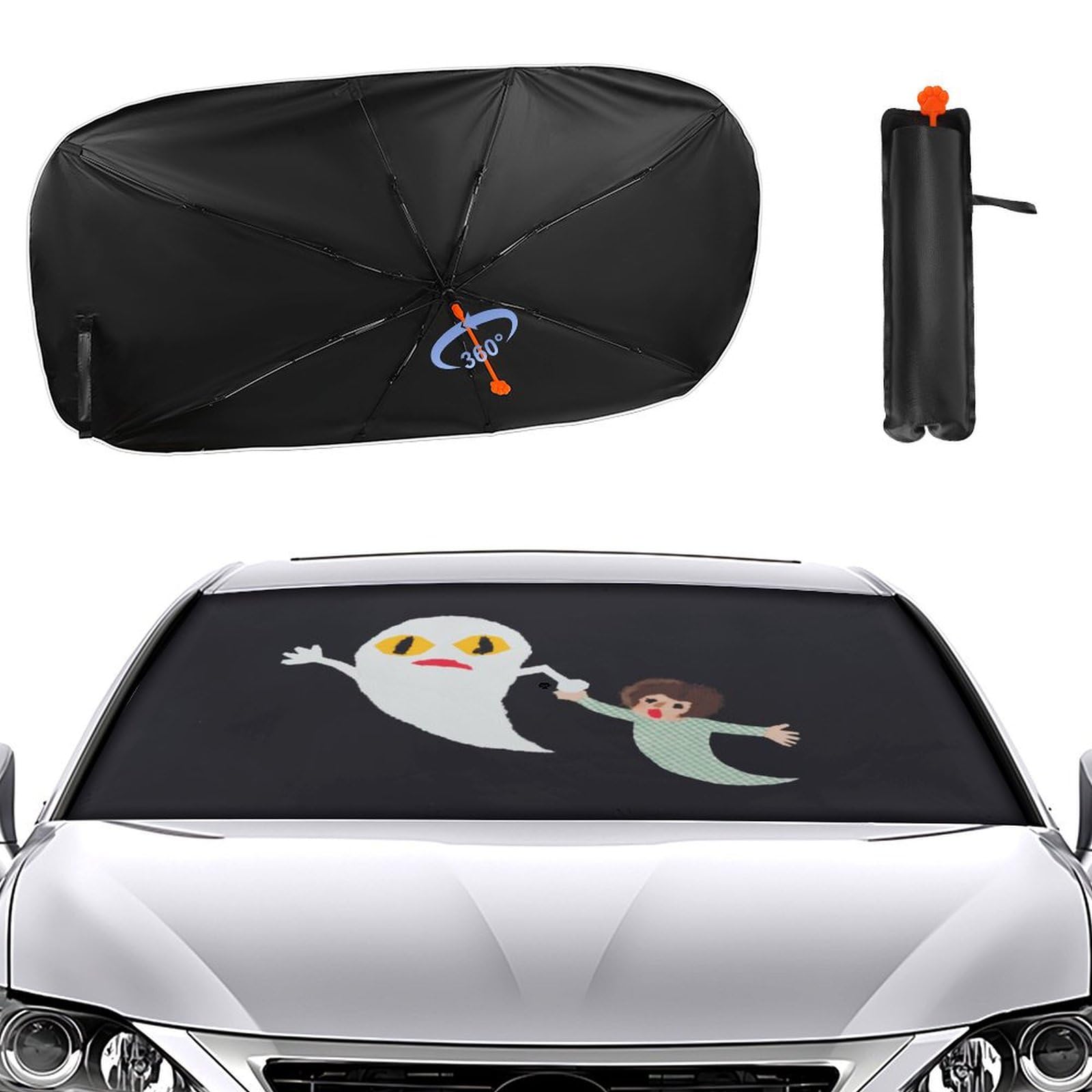 Amazon.co.jp: 車用サンシェード ねないこだれだ 車用フロントシェード 