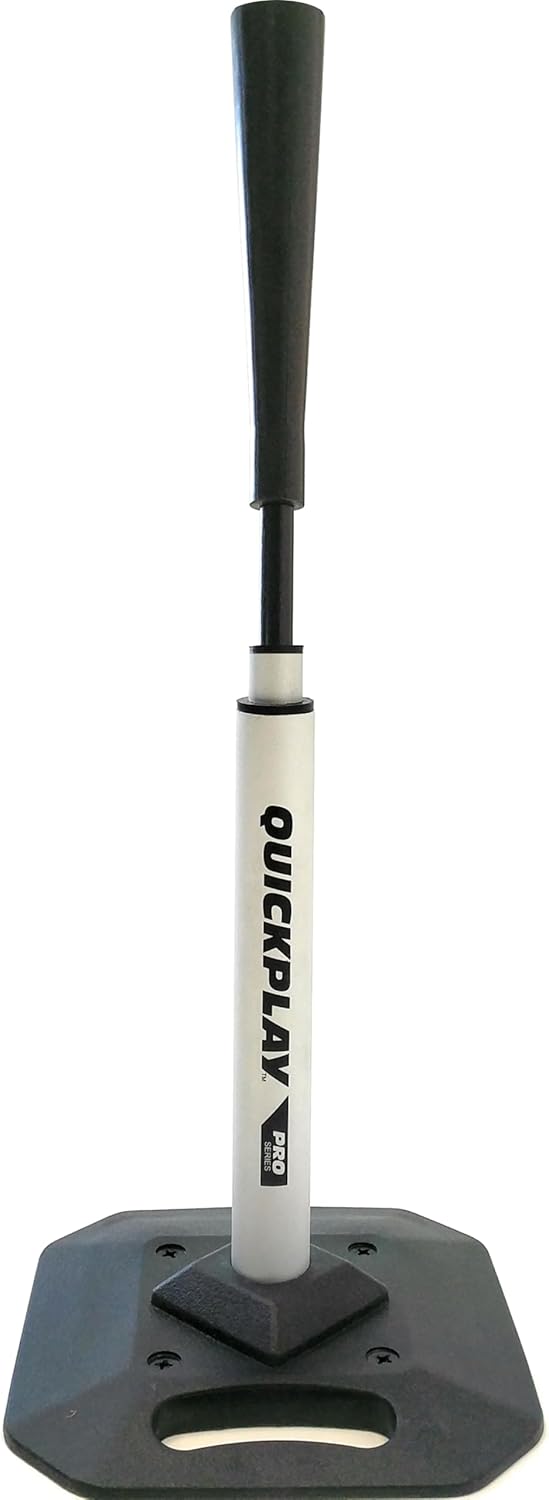 QUICKPLAY PRO Baseball Tee | Super Stable 8lb Weighted Base & Replaceable Top | Pro-Grade Baseball Softball Portable Batting Tee