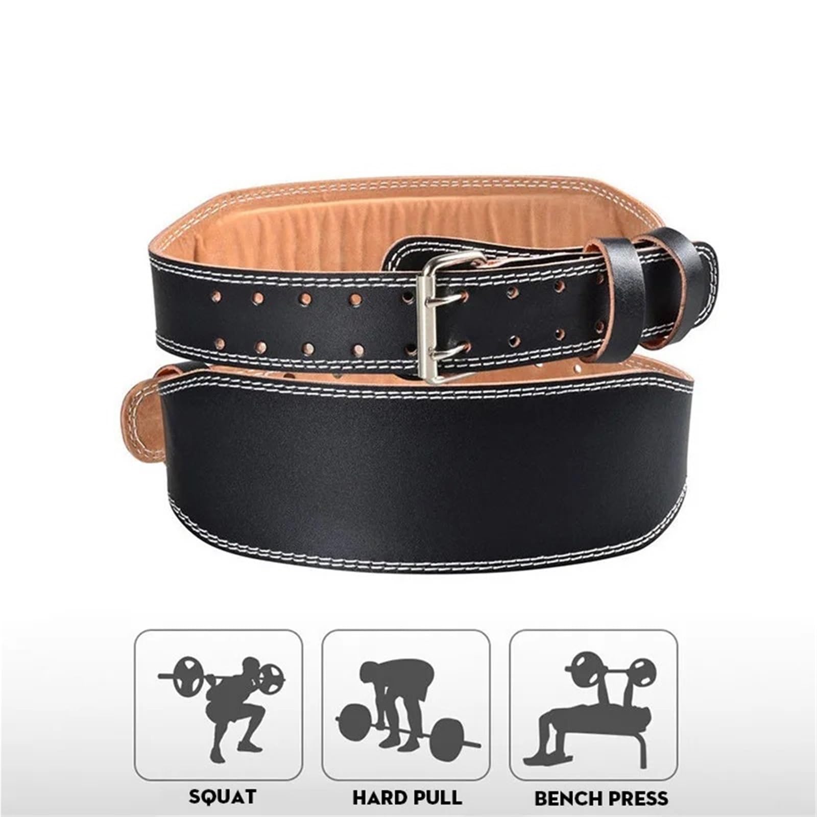 Ceinture D'HaltéRophilie Ceinture de Soutien de Taille en Cuir PU, Protection de Ceinture de Sport, Fitness, Squat Profond, Traction Dure, haltérophilie pour La Protection Lombaire