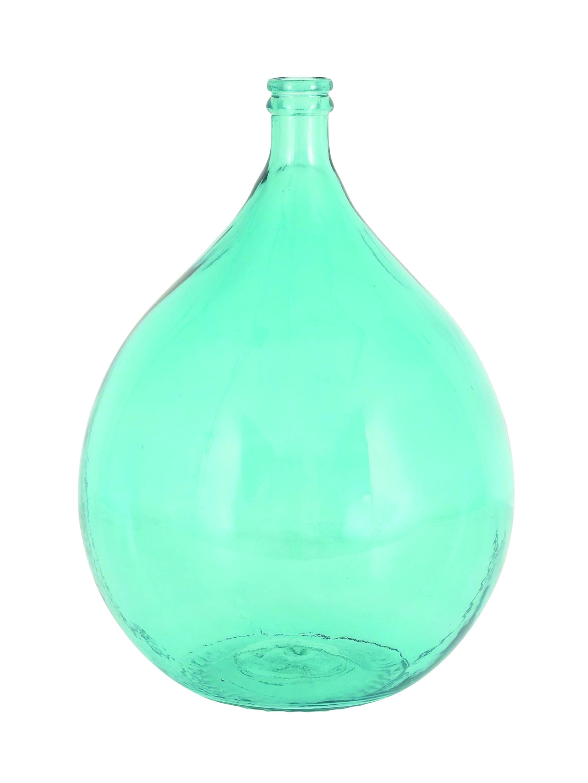 Deco 79 Glass Vase, 15 by 22-Inch, Turquoise Finish